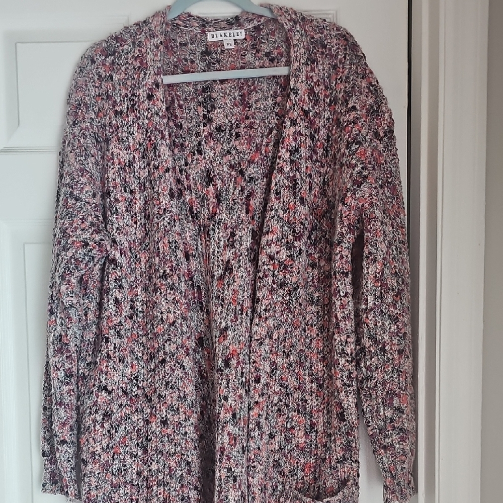 Pink and Purple Women's Cardigan